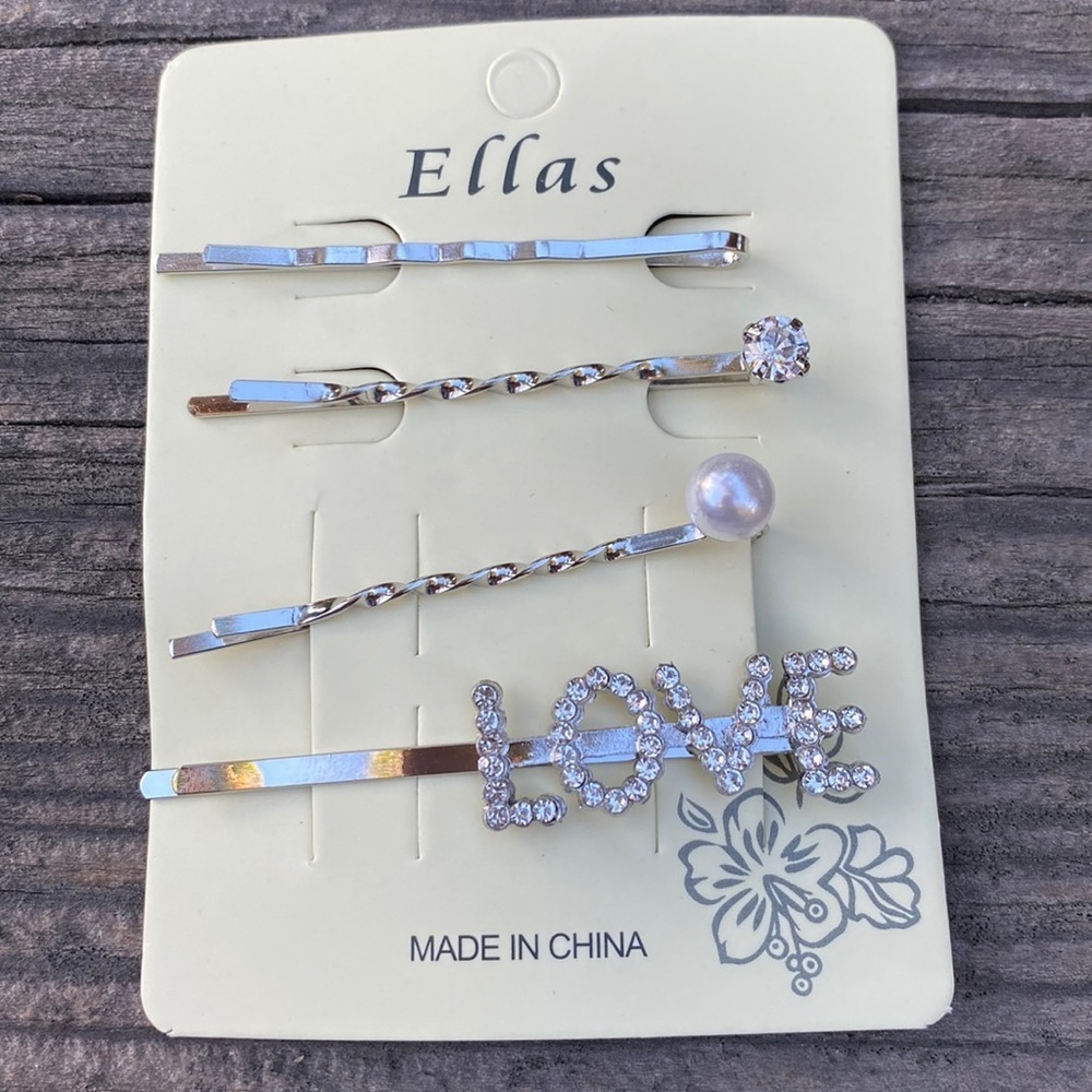 Silver Decorative Hair Bobby Pins